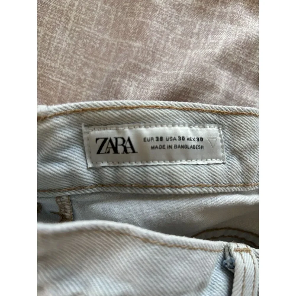 Zara: Distressed Light Wash Denim Shorts Men's Size 30